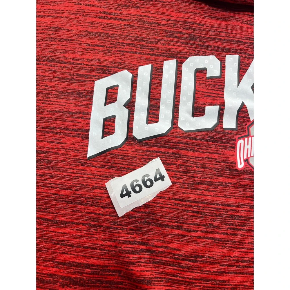 Nike Ohio State Buckeyes Dri-FIT Red Space‎ Dye T-Shirt Mens 3XL Heathered Tee
